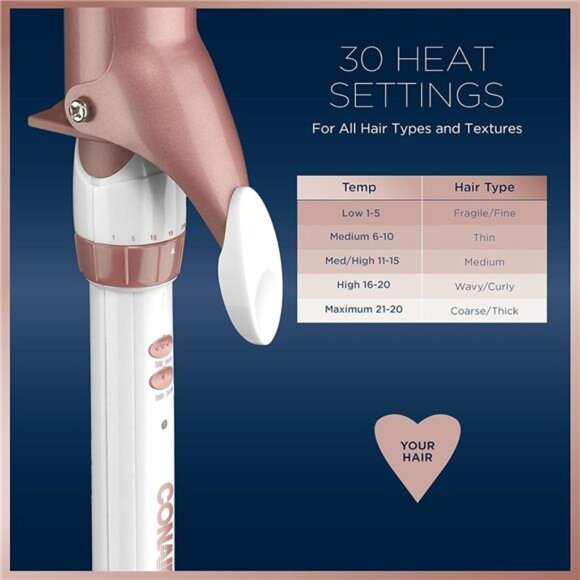 Double Ceramic 1 1/2-Inch Curling Iron, 1 ½ inch barrel produces soft - Picture 11 of 16